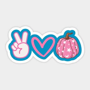 Peace. Love. Pumpkins Sticker